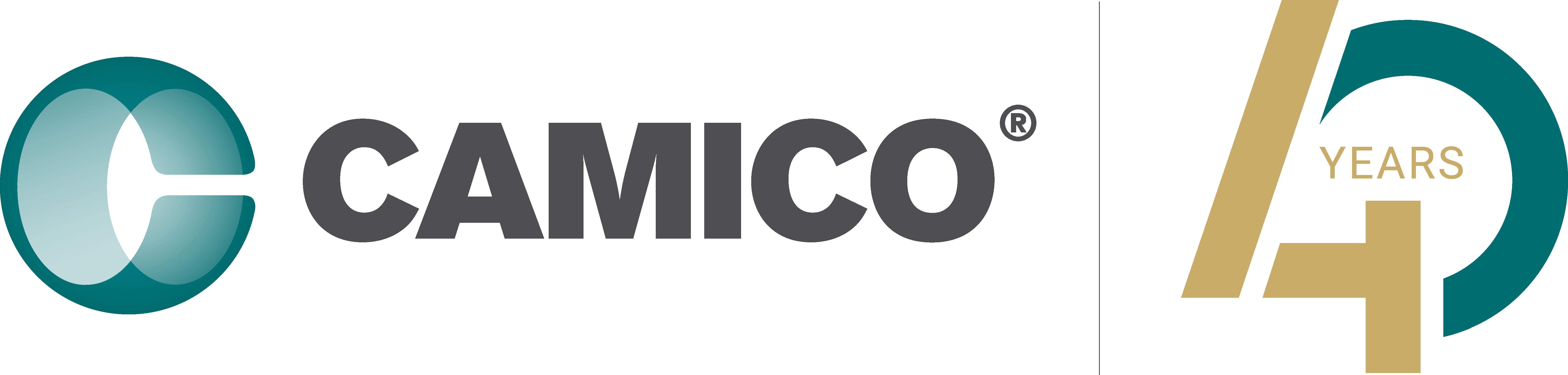 CAMICO-40-gold-teal-horizontal logo