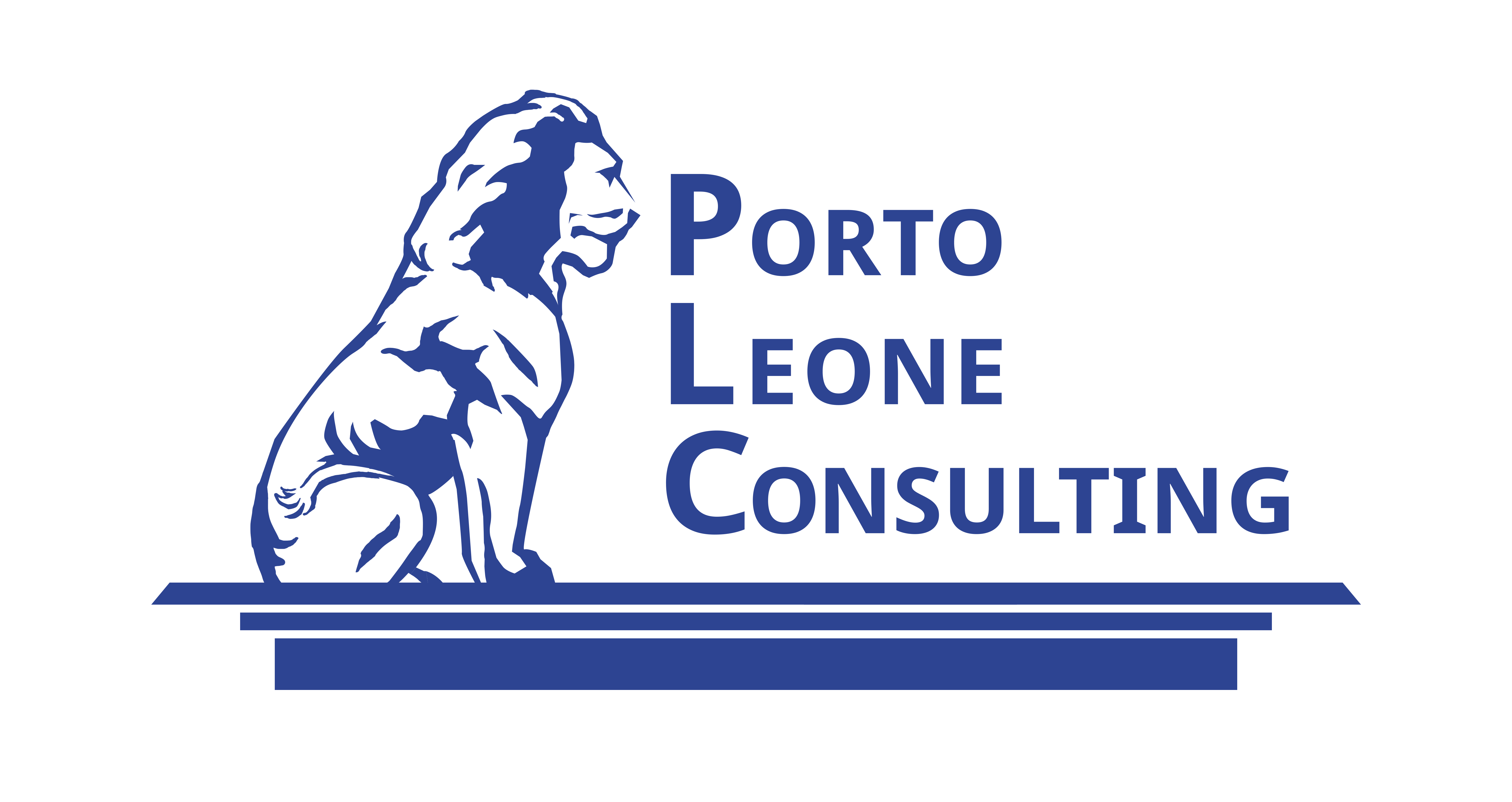 PLC Lion Logo Transparent Blue